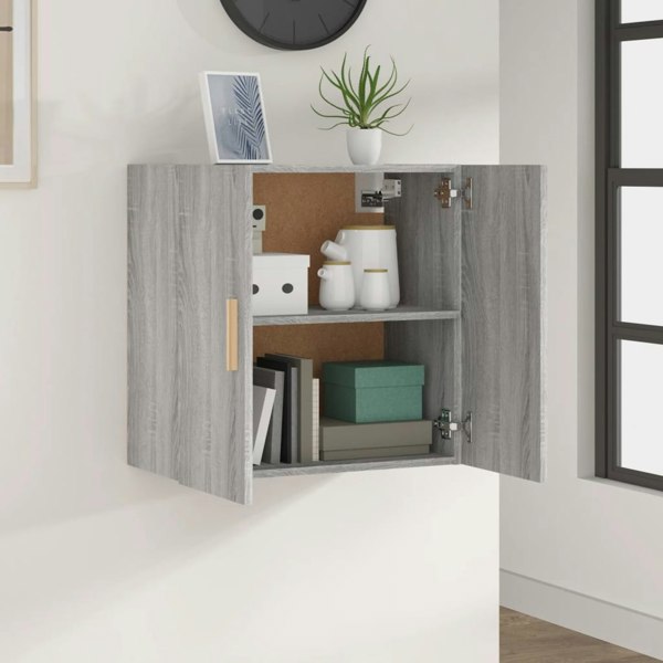Berkfield Wall Cabinet Grey Sonoma 60x30x60 cm Engineered Wood