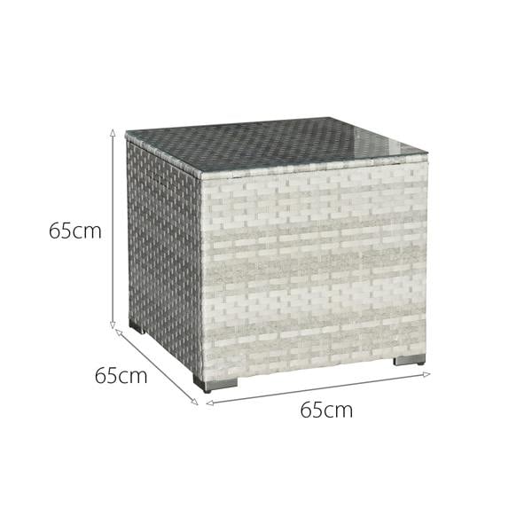 malta rattan 10 seat rising firepit u shape set in dove grey with 2 footstools