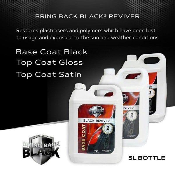 RimPro-Tec Group Bring Back Black™ Reviver 5 Liter Kit - Base Coat Black, Top Coat Gloss & Satin