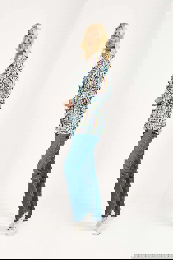 Mudflower Pintuck Printed Shirt