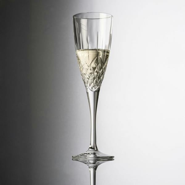 Regency Crystal Champagne Flutes - Set of 2