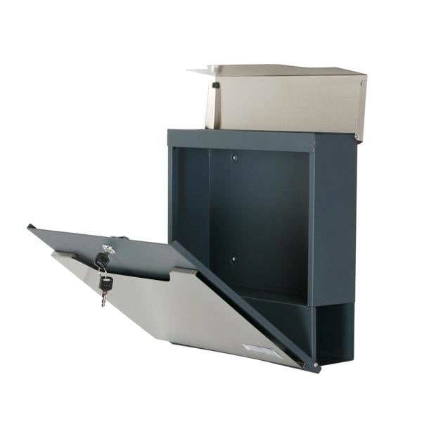 Phoenix Safe Phoenix Estilo Top Loading Letter Box MB0123KS in Stainless Steel with Key Lock