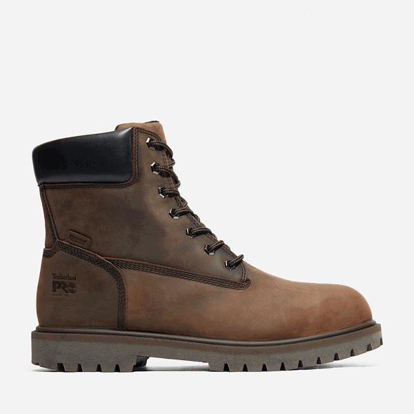 Timberland Pro 6" Iconic Waterproof Safety Work Boots - Brown