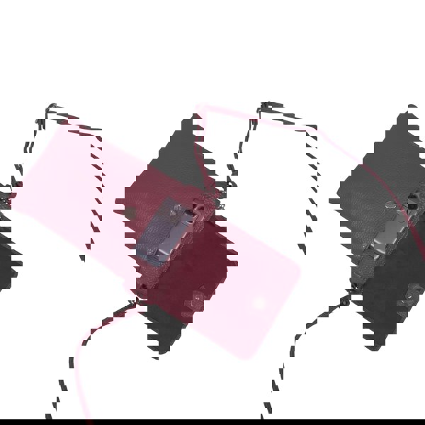 Assots London 'MARIA' Pink Pebble Grain Real Leather Crossbody Phone Bag