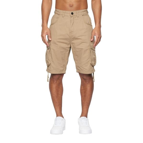 Crosshatch Mens Jamstar Cargo Shorts - Tan - 