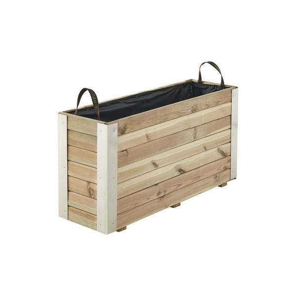 Cerland Bambou Gardrn Planter 100cm x 30cm 107L Modern Garden Wooden Trough