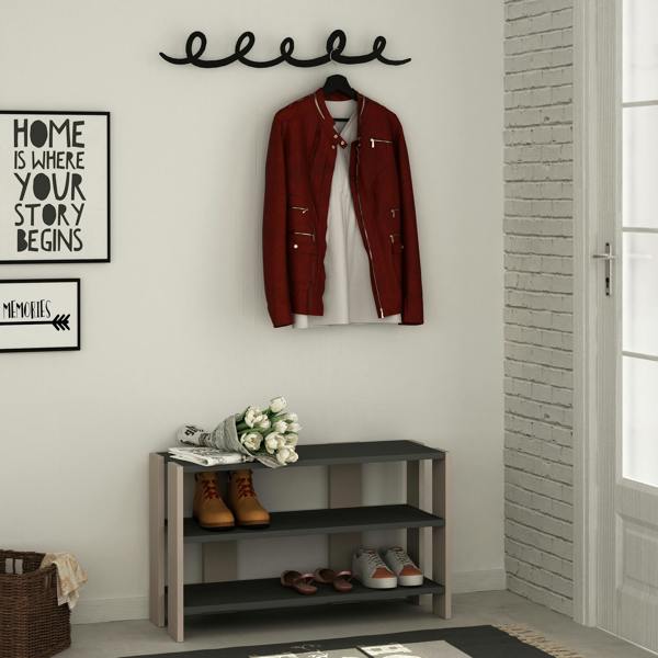 Decortie Tono Shoe Rack Hanger Anthracite Grey Mocha Grey