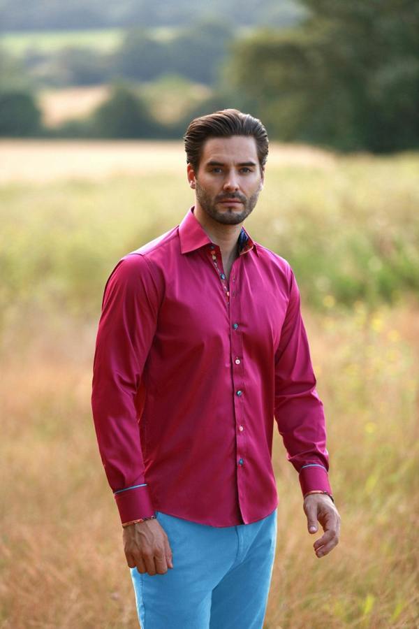 CLASSIC SIGNATURE PLAIN SHIRT - BEST SELLER – Premium Men's Patterned Shirt by Claudio Lugli | Bold Design, Tailored Fit, Best Printed Shirts