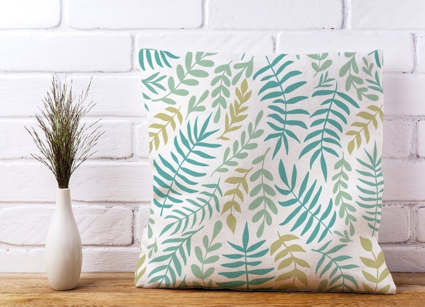 Warren Reed Multicolor Leafs And Branches Cushions