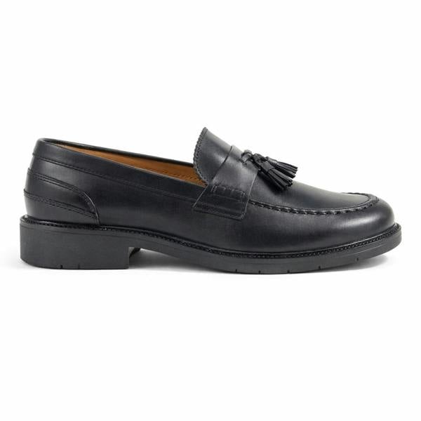Roamers M059 Loafer Shoes in Black