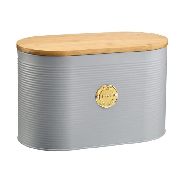 Cooks Professional 5 Piece Kitchen Storage Set with Bamboo Lids | Grey / Gold