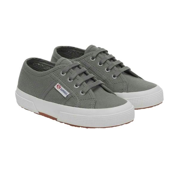 Superga Childrens/Kids 2750 Jcot Leather Trainers - Grey Sage - 
