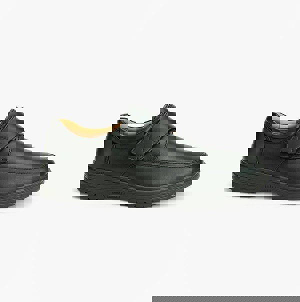 Scimitar BARNEY Mens Faux Leather Touch Fasten Shoes Black