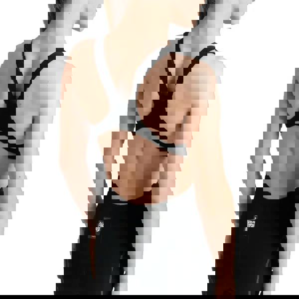 Black Arena Girls Powerskin Impulso open back sports bra in teal