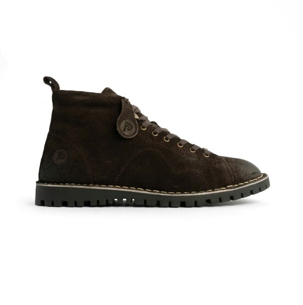 Popps 1961 MOD Mens Suede Boots Brown