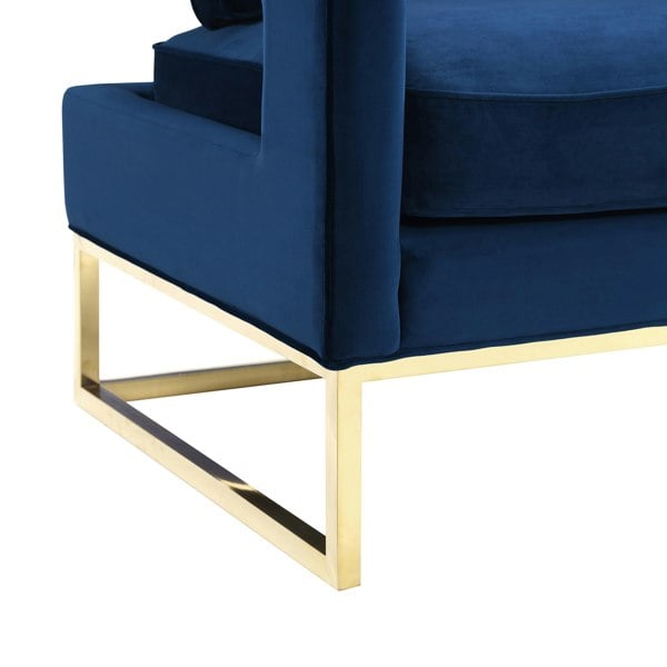 Furniture Edit Avery Navy Velvet Chair