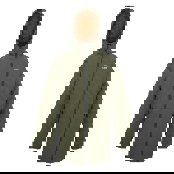 Regatta Childrens/Kids Farbank II Waterproof Jacket - Olive Night/Pumpkin Spice - 