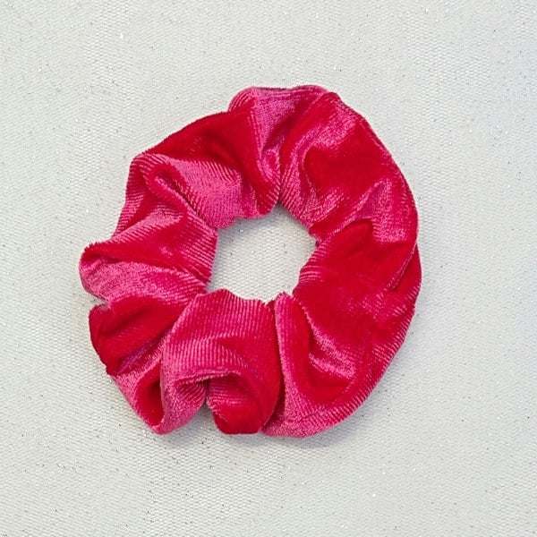 Pink Scrunchie in Velvet Hot Pink Scrunchie