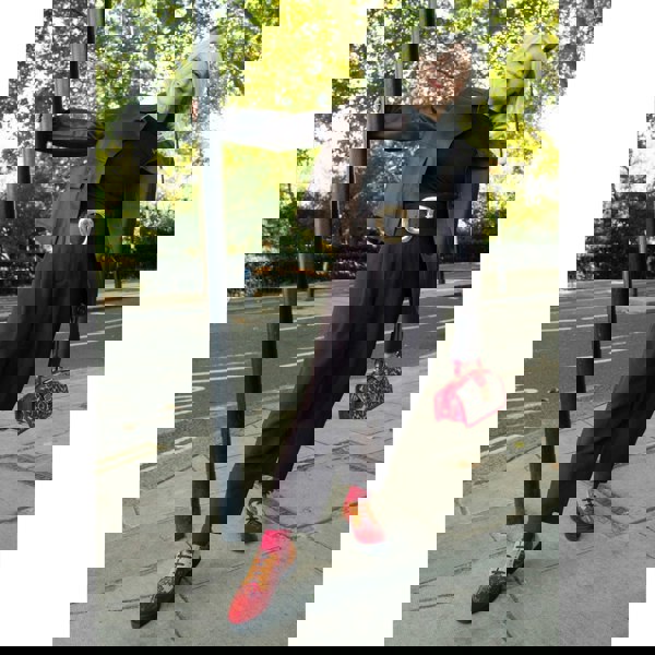 Embassy London The Artist - Red & Orange - Women's leather lace-up shoe with brogue detailing