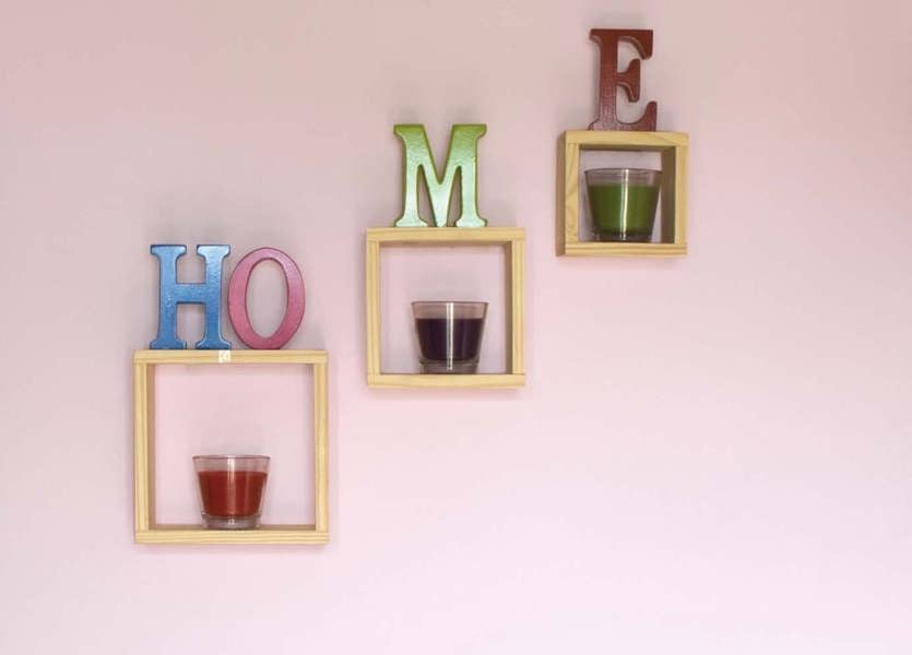 Core Products Set of Three Pine Wall Cubes