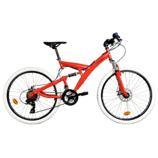 YOAC 11 Full Suspension Mountain Bike, 26in Wheel - Red