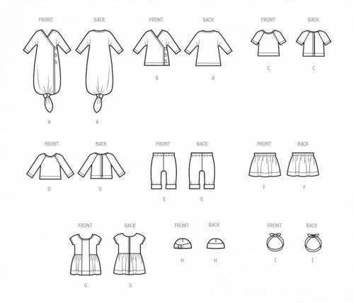 Simplicity Sewing Pattern 9727, Doll Clothes One Size - Easy