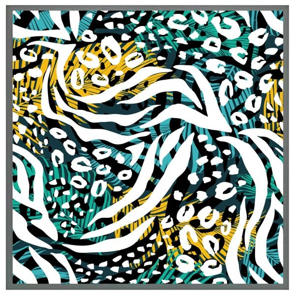 Benjamin Tate Design Tropical leaves & animal print (Picutre Frame)