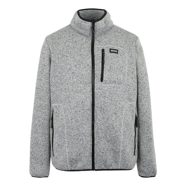 Regatta Mens Barlee Marl Full Zip Fleece Jacket - Silver Grey