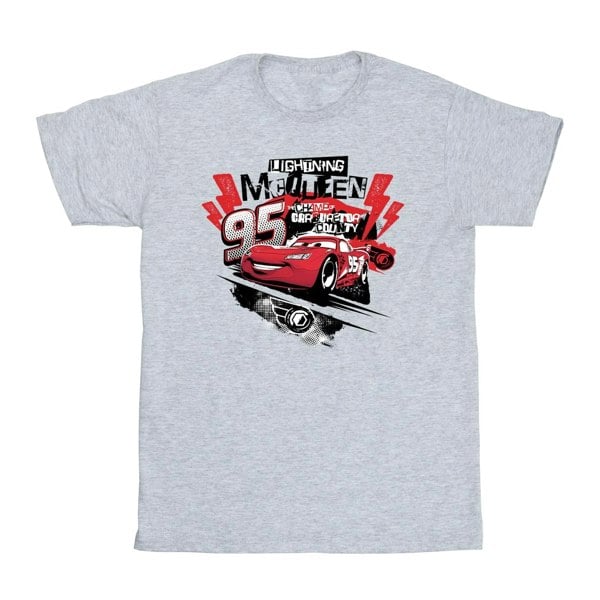 Disney Boys Cars Lightning McQueen Collage T-Shirt - Sports Grey