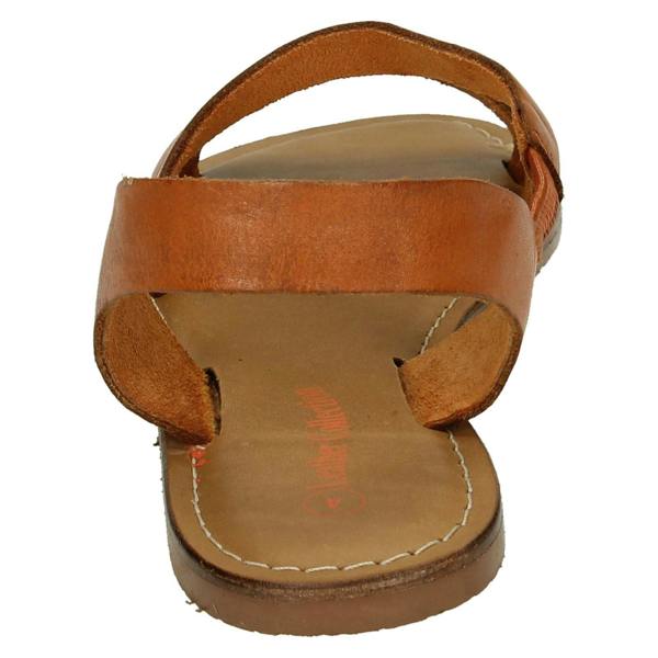 Leather Collection Ladies Leather Collection Flat Y Strap Slingback Mule