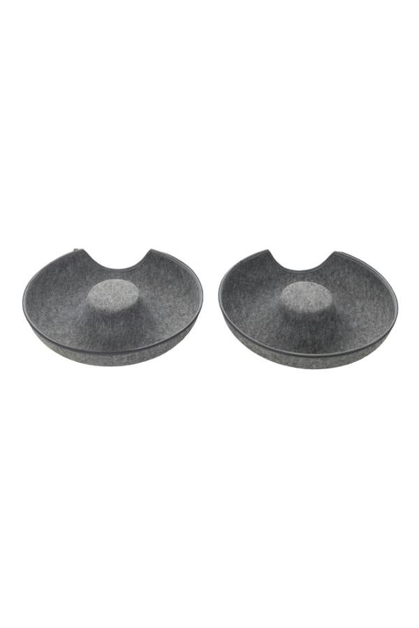 Living and Home Dark Gray Round Felt Cat Tunnel Bed