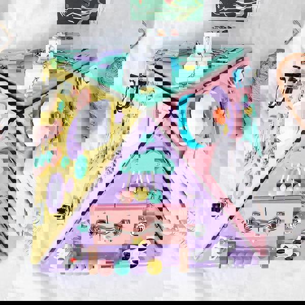 Dyzi Montessori Busy Board Pyramid Toddler Sensory Toys Learn Motor Skills Activity