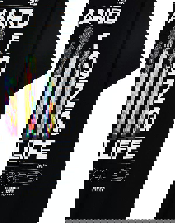 Star Trek Mens Black Peace and Long Life Short Sleeved T-Shirt