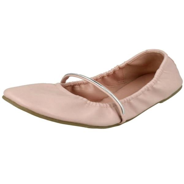 Spot On Ladies Spot On Rouched Topline Flat Ballerinas F80270