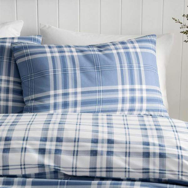 Kelso Check Blue Duvet Cover Set