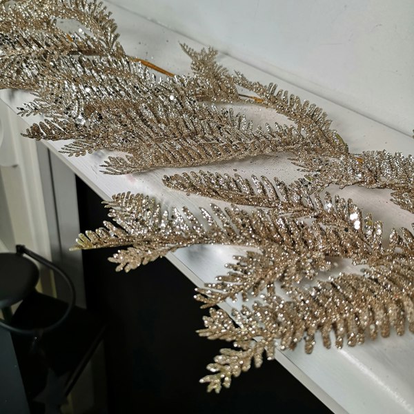 Samuel Alexander 1.8m Light Champagne Glitter Fir Christmas Garland Decoration
