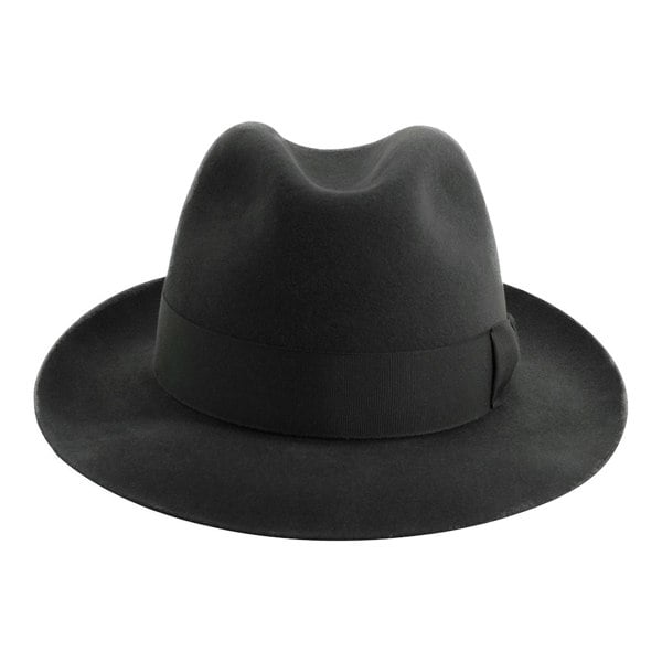 Gamble & Gunn 'Shirwell' Luxury Handmade Fur Felt Fedora - Dark Charcoal