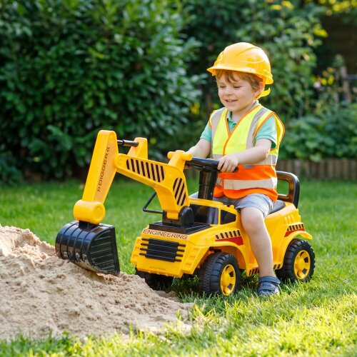 AIYAPLAY Kids Ride on Digger, Toddler Construction Toy Car for 1-4 Years Old