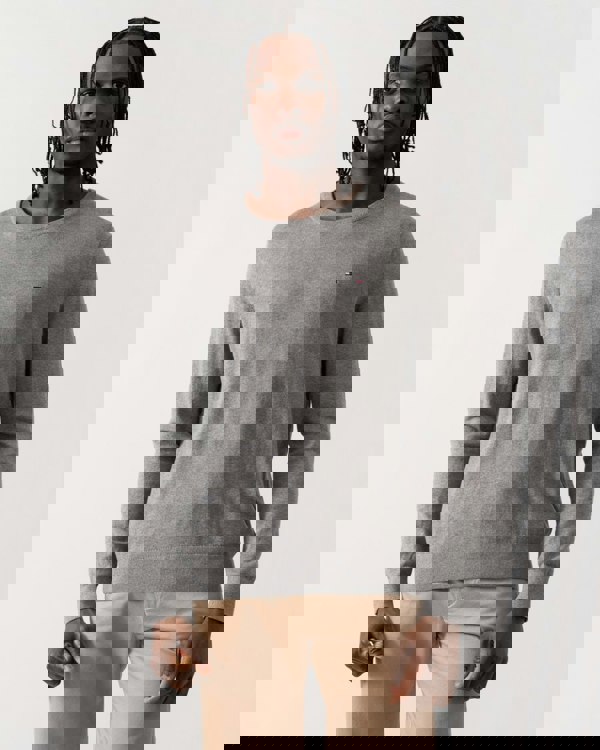 Tommy Hilfiger Core Essential Cotton Crew Mens Sweatshirt - Medium Grey Heather