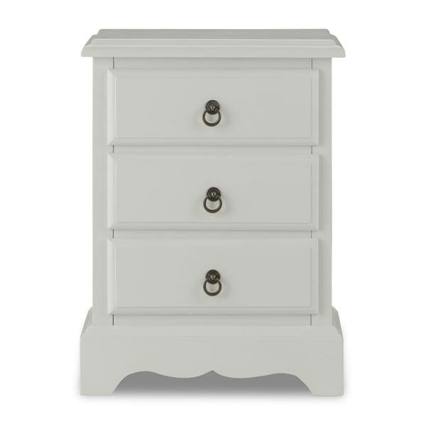 Romance 3 Drawer Bedside Table. French Style Nightstand