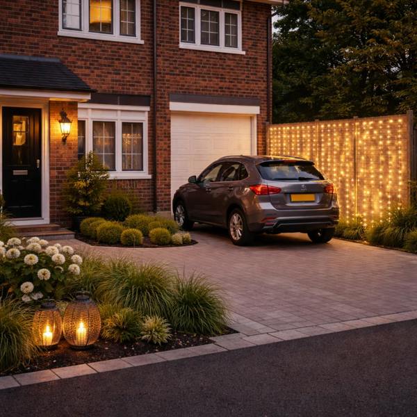 Gardenwize Solar Curtain Lights – 192 LED Warm White Hanging Lights