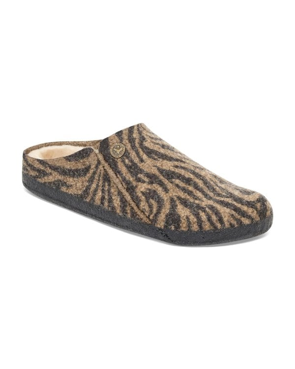 Birkenstock Zermatt Shearling FE Patterned Womens Clogs - Zebra Toffee Melange