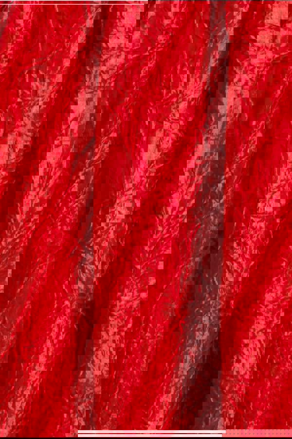 Crushed Satin Sleeveless A Line Midi Dress - Red DR4551M