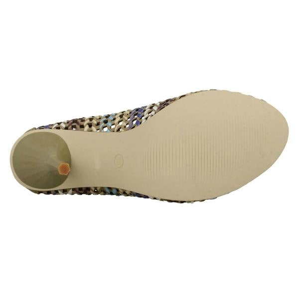 Spot On Ladies Spot On Heeled Peep Toe Court Shoe