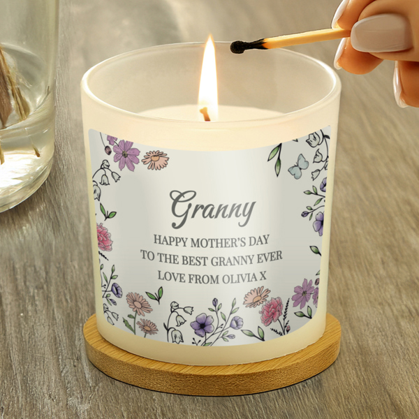 Personalised Memento Company Personalised Wild Flowers Candle Jar