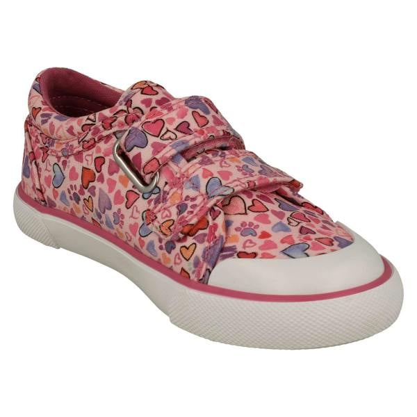 Start-rite Girls Startrite Machine Washable Heart Detailed Canvas Shoe Loveheart