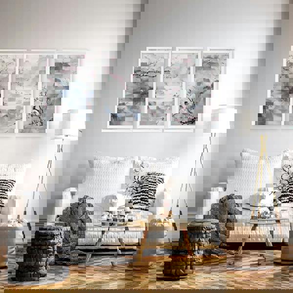 Wall Art Living Room Large | Set of 3 Chinoiserie Wall art Prints