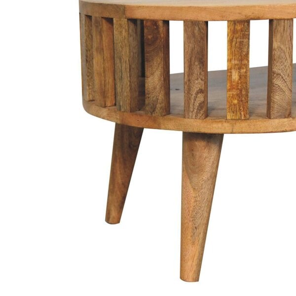 Wyld Haus Varenna Natural Mango Wood Slatted Coffee Table