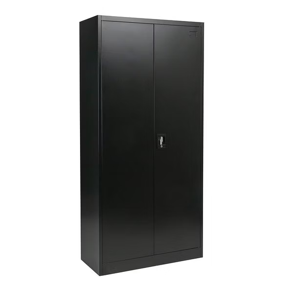 MMT Furniture Designs Stainless Steel Filing cabinet with 4 shelves - 2 Door Lockable Filing Cabinet