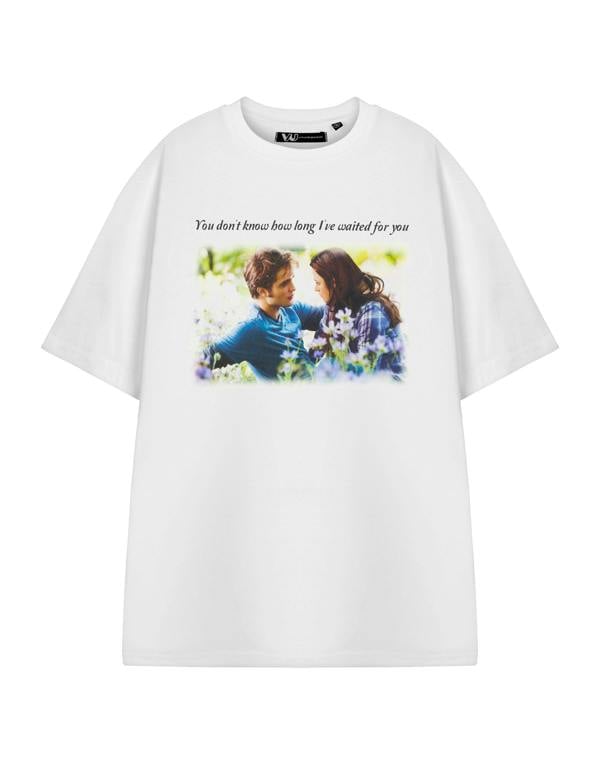 Twilight Womens White You Know How Long I've Waited Short Sleeved T-Shirt